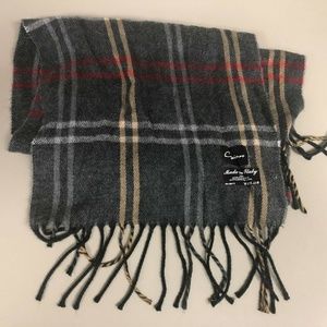 Italian Designer Scarf • Munro / Camel Plaid